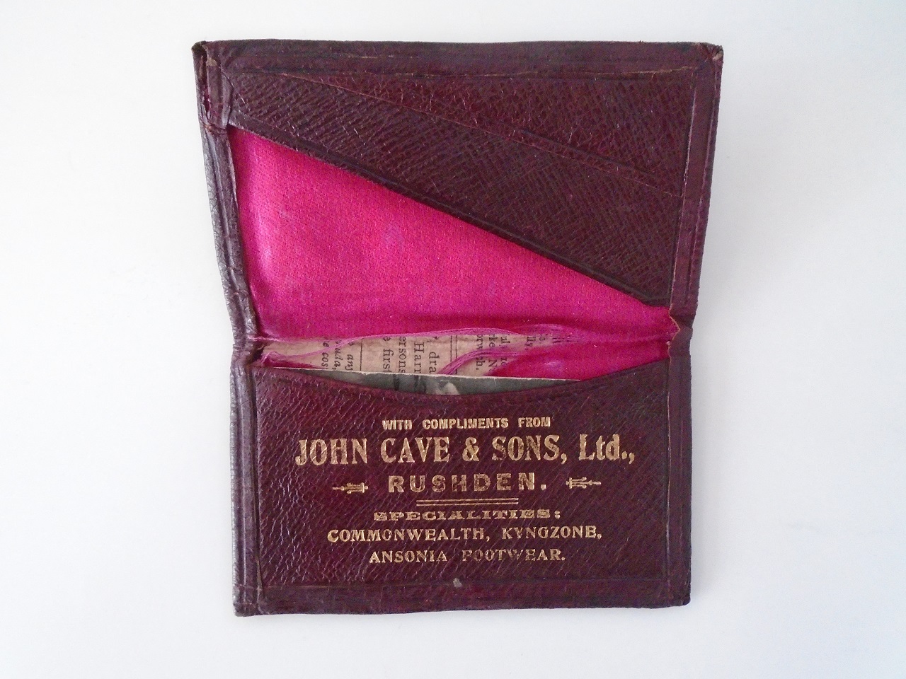 Rushden museum-card holder