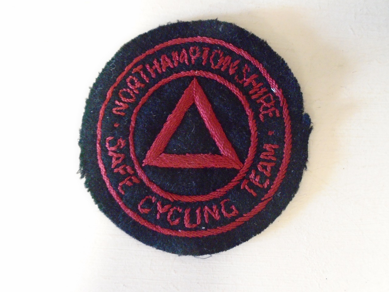 Rushden museum-Northants Safe Cycling Team badge