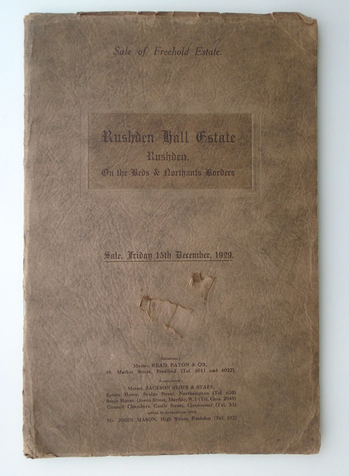 Rushden museum-Sale catalogue