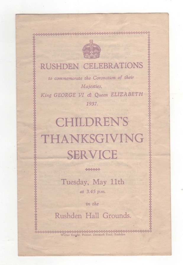 Rushden museum-thanksgiving service